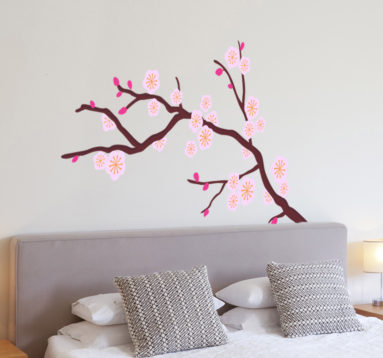 Tenstickers Sticker decoratie boom roze bloesems