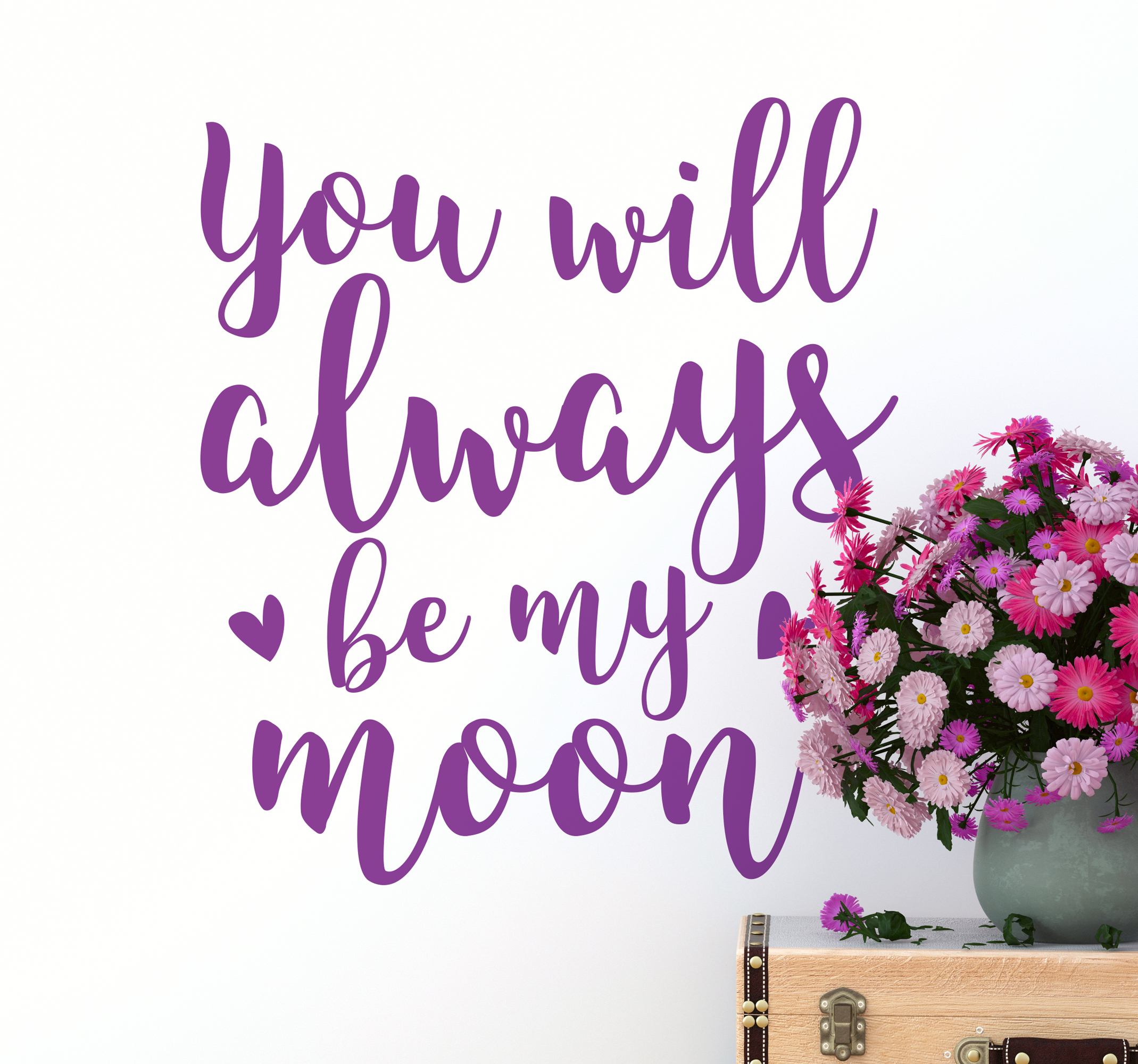 Tenstickers Muurtekst always my moon