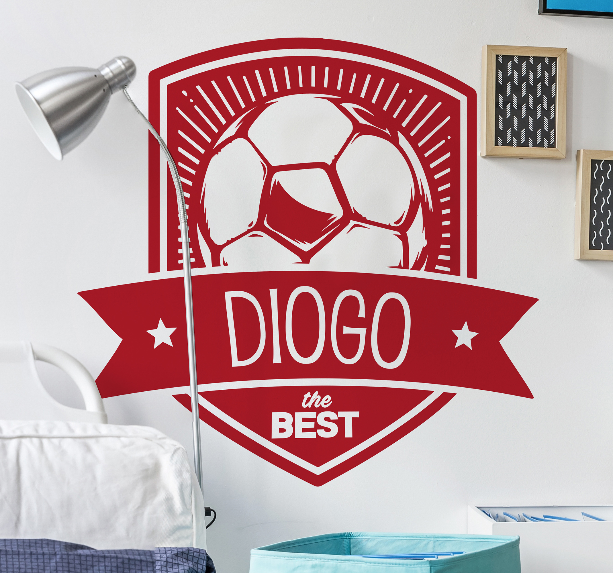Personalisierter Wandtattoo Fußball