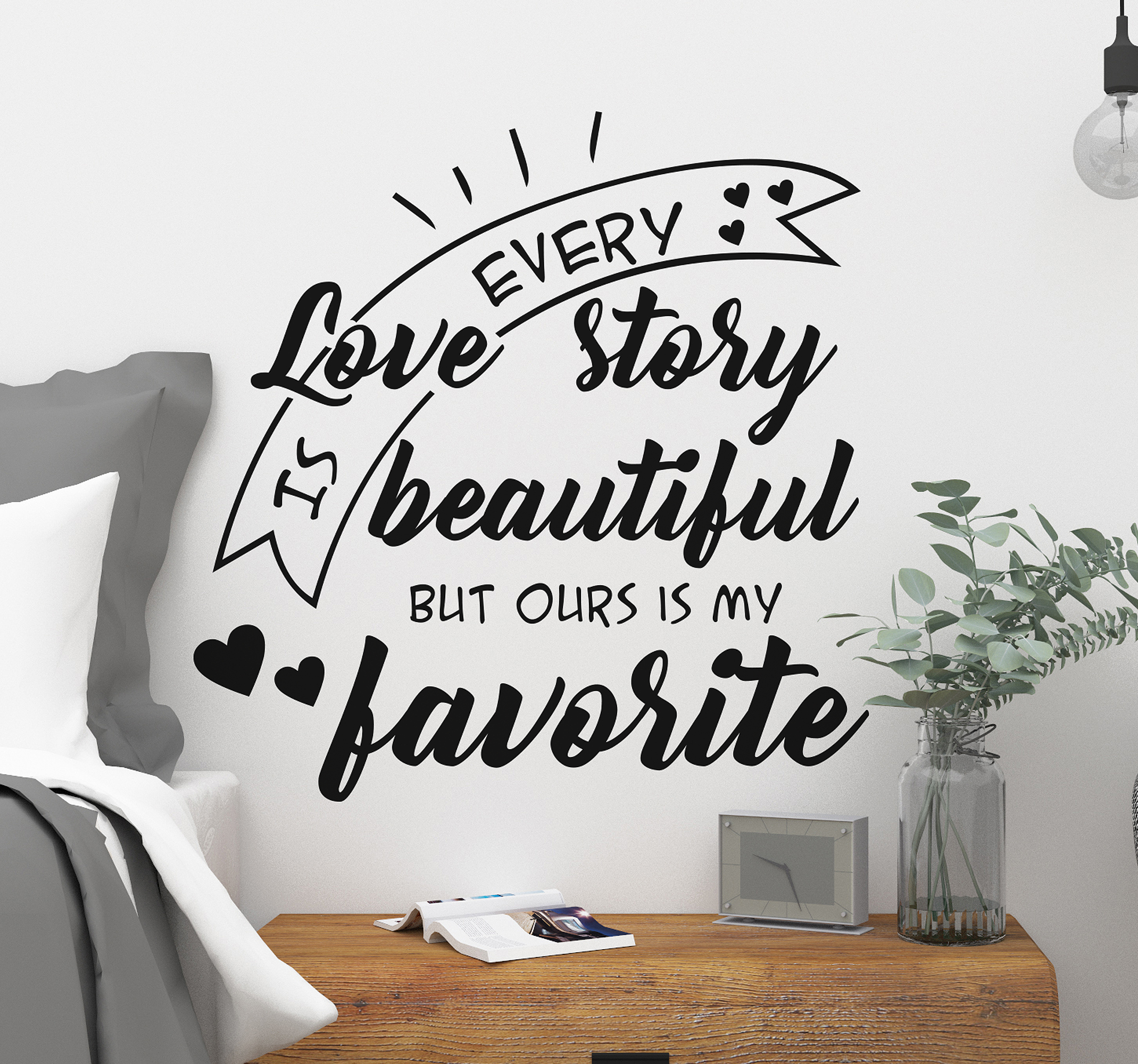 Tenstickers Liefde muursticker Every love story