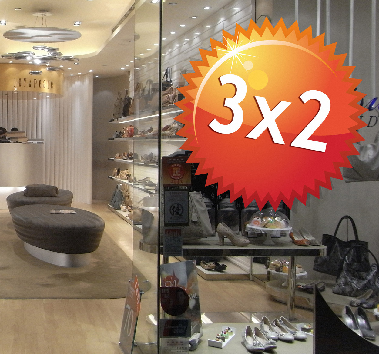 Vetrofania promozione negozio