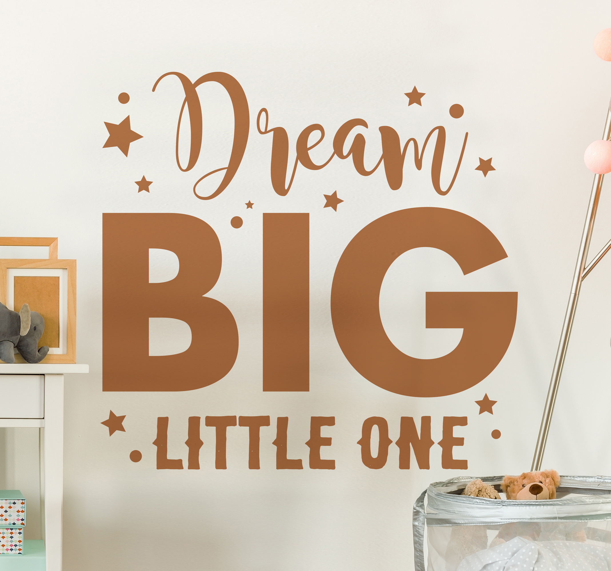 Tenstickers Tekst muursticker Dream big little one