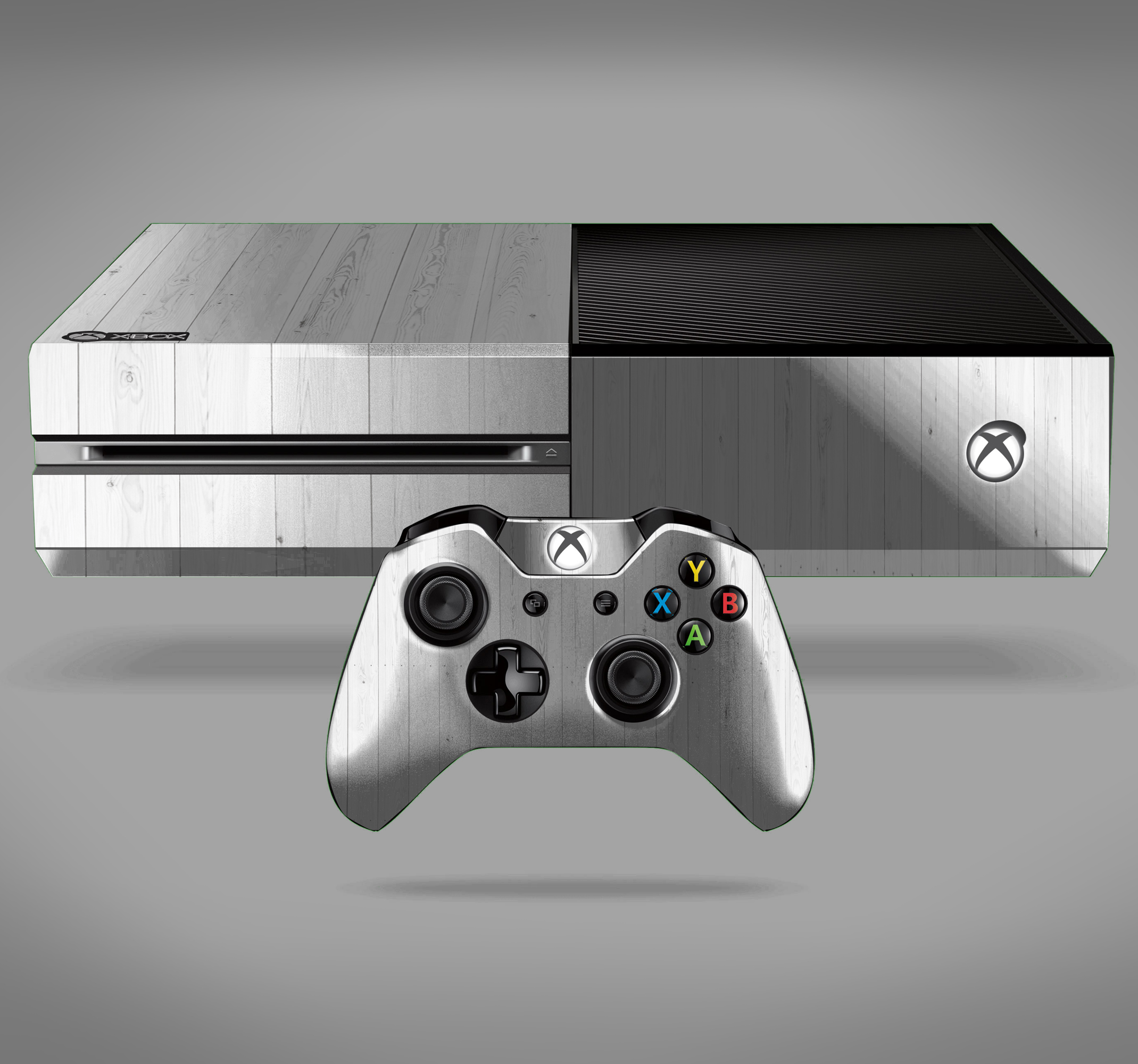 Witte houtstructuur Xbox sticker
