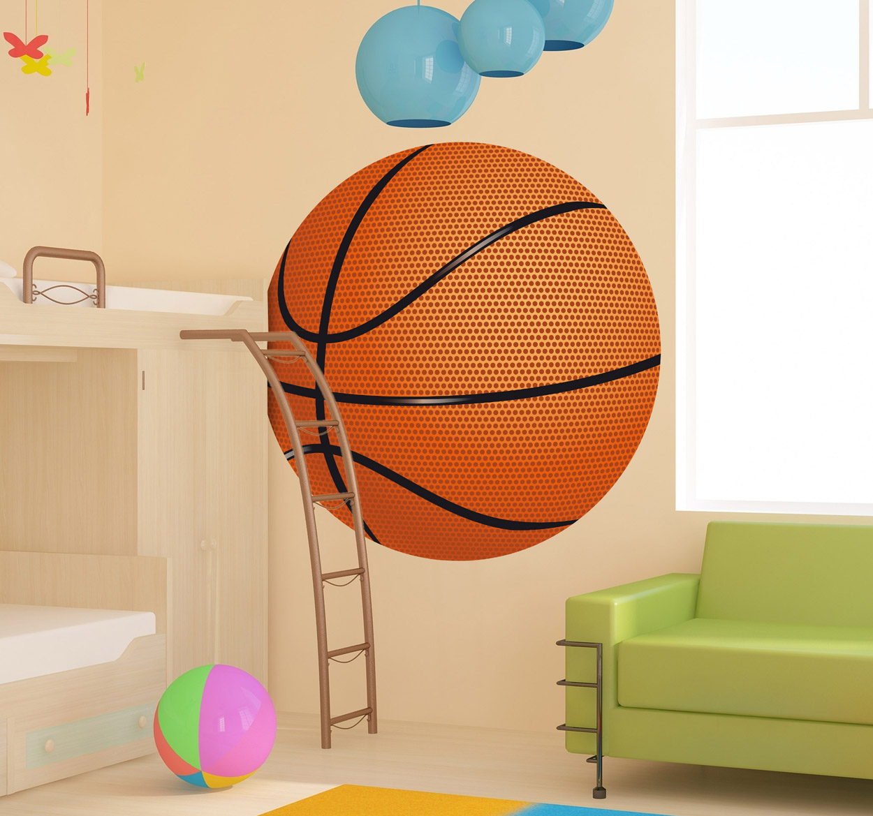 Basketball Kinderzimmer Aufkleber