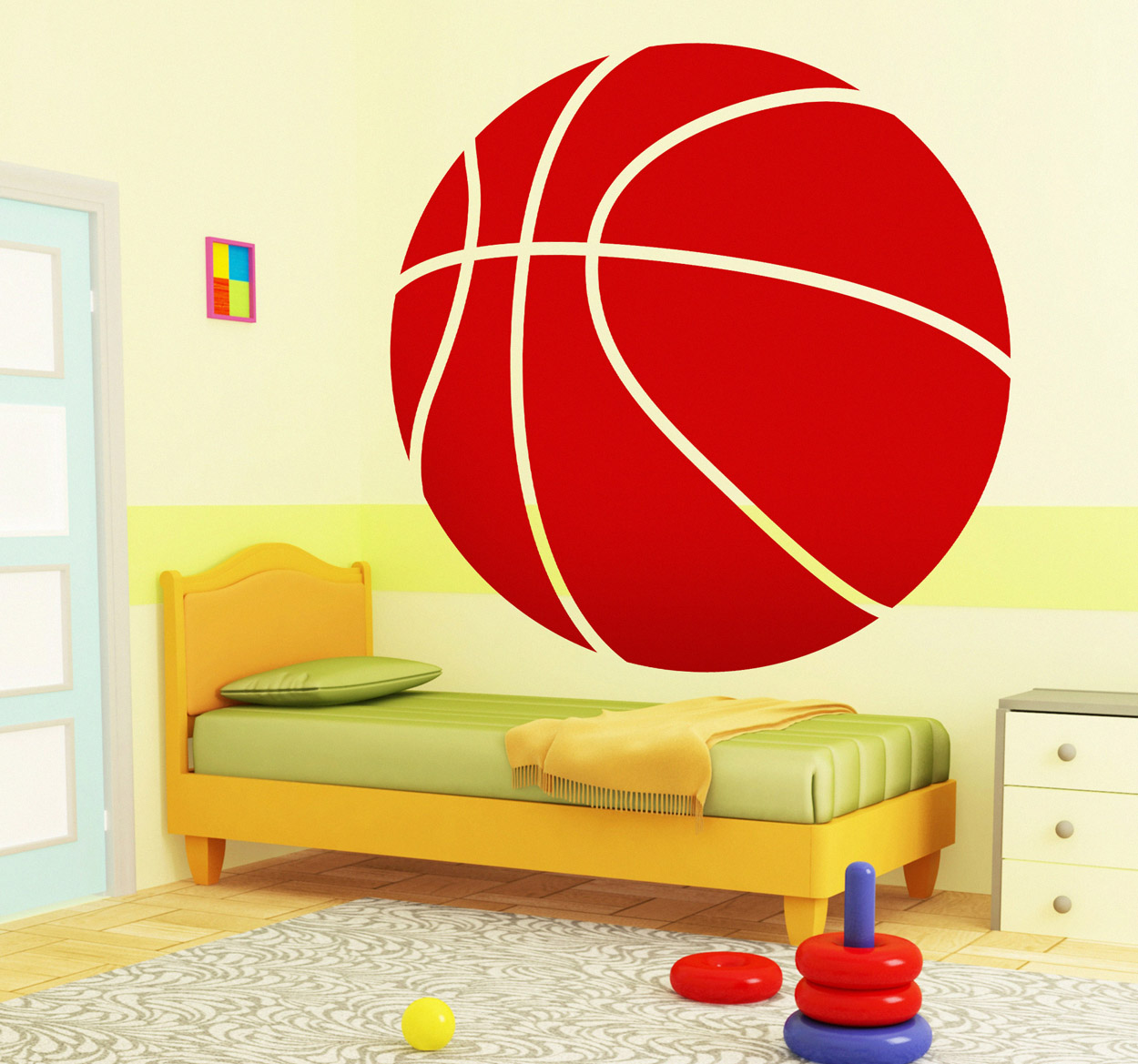 Wandtattoo Basketball