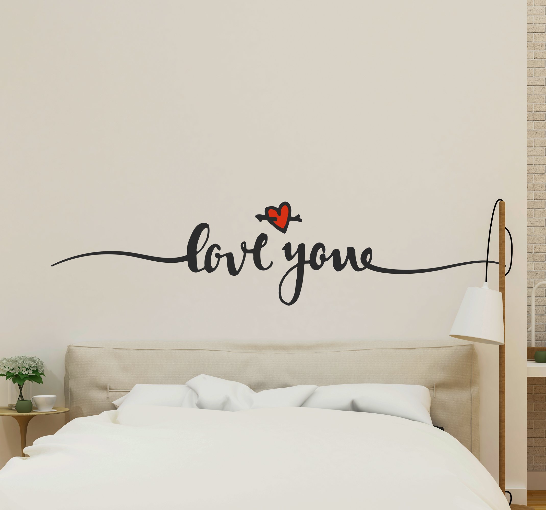 Tenstickers Slaapkamer muursticker love you