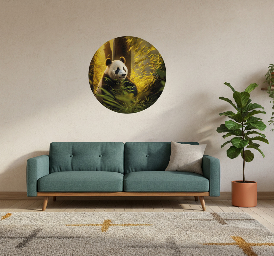 Tenstickers Muursticker panda in het bos