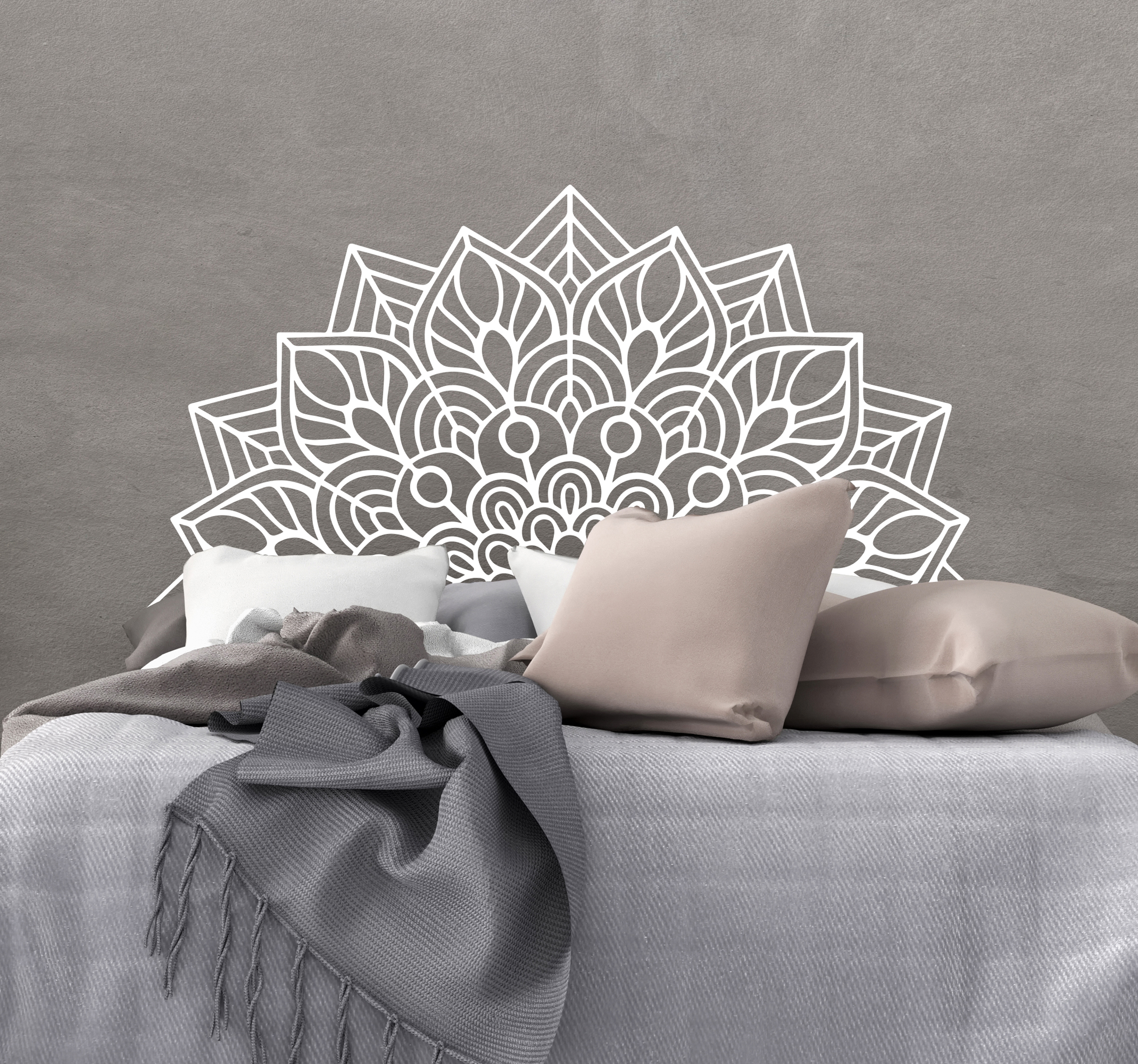 Tenstickers Mandala yoga hoofdeinde sticker