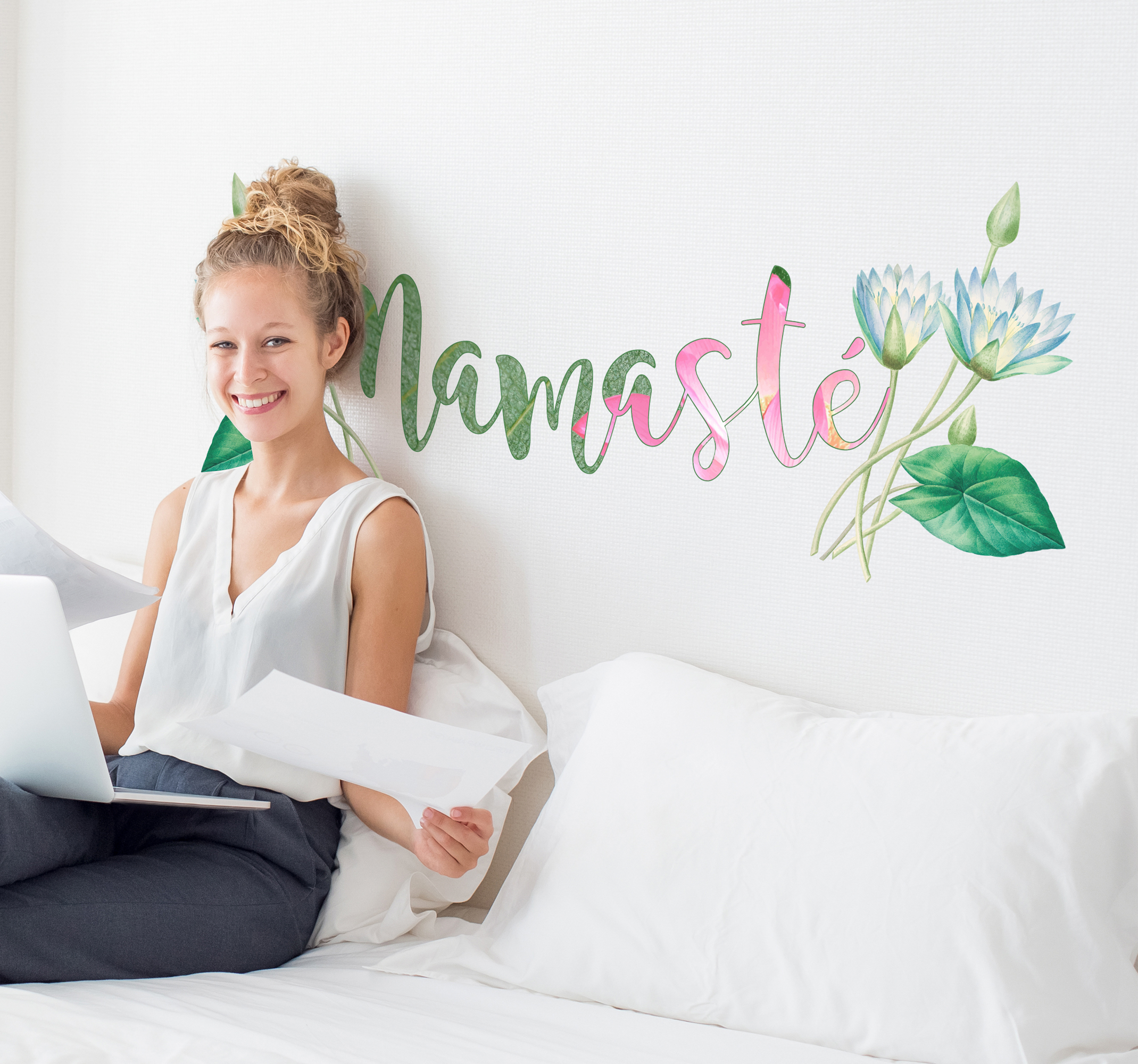 Tenstickers Namaste hoofdeinde sticker