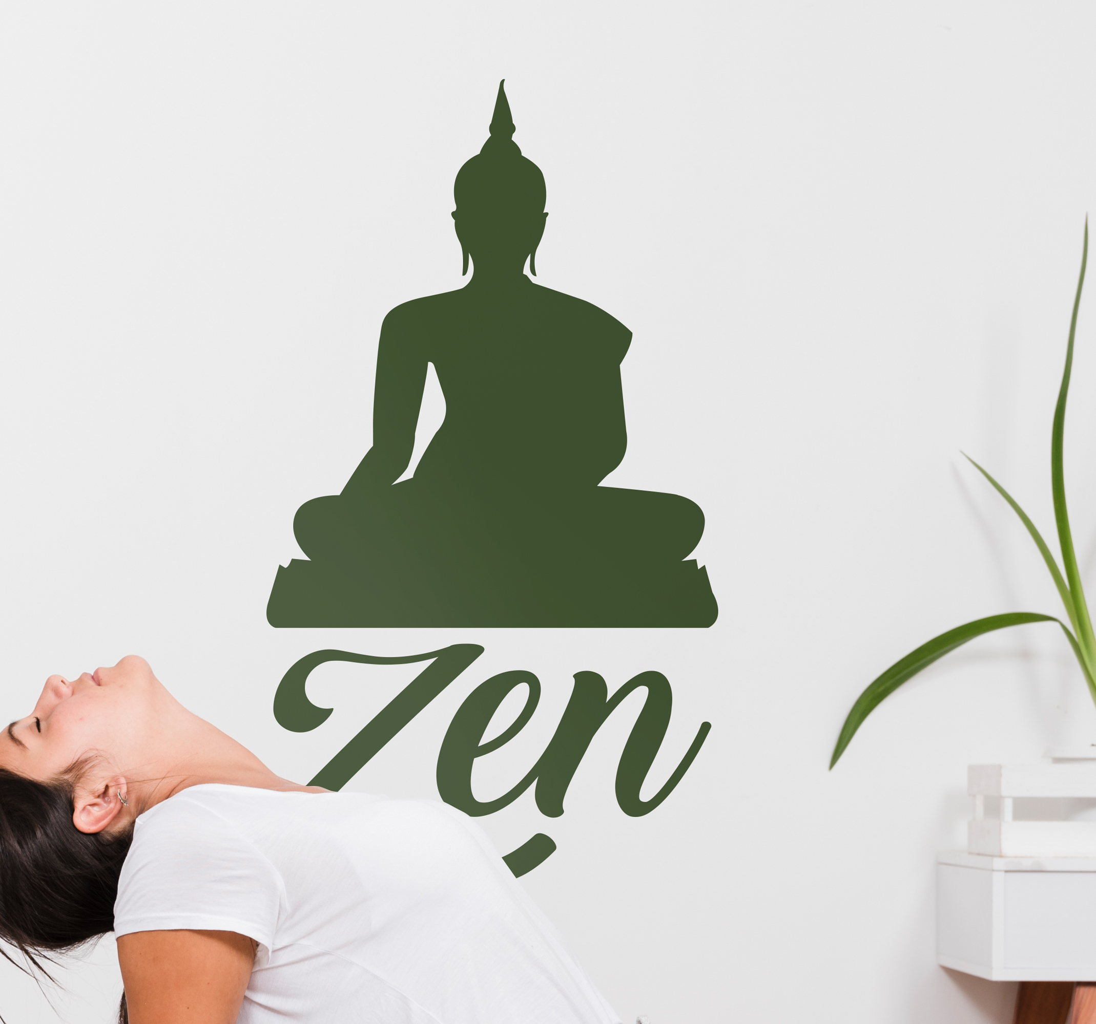 Tenstickers Muurzelfklevende sticker zen yoga