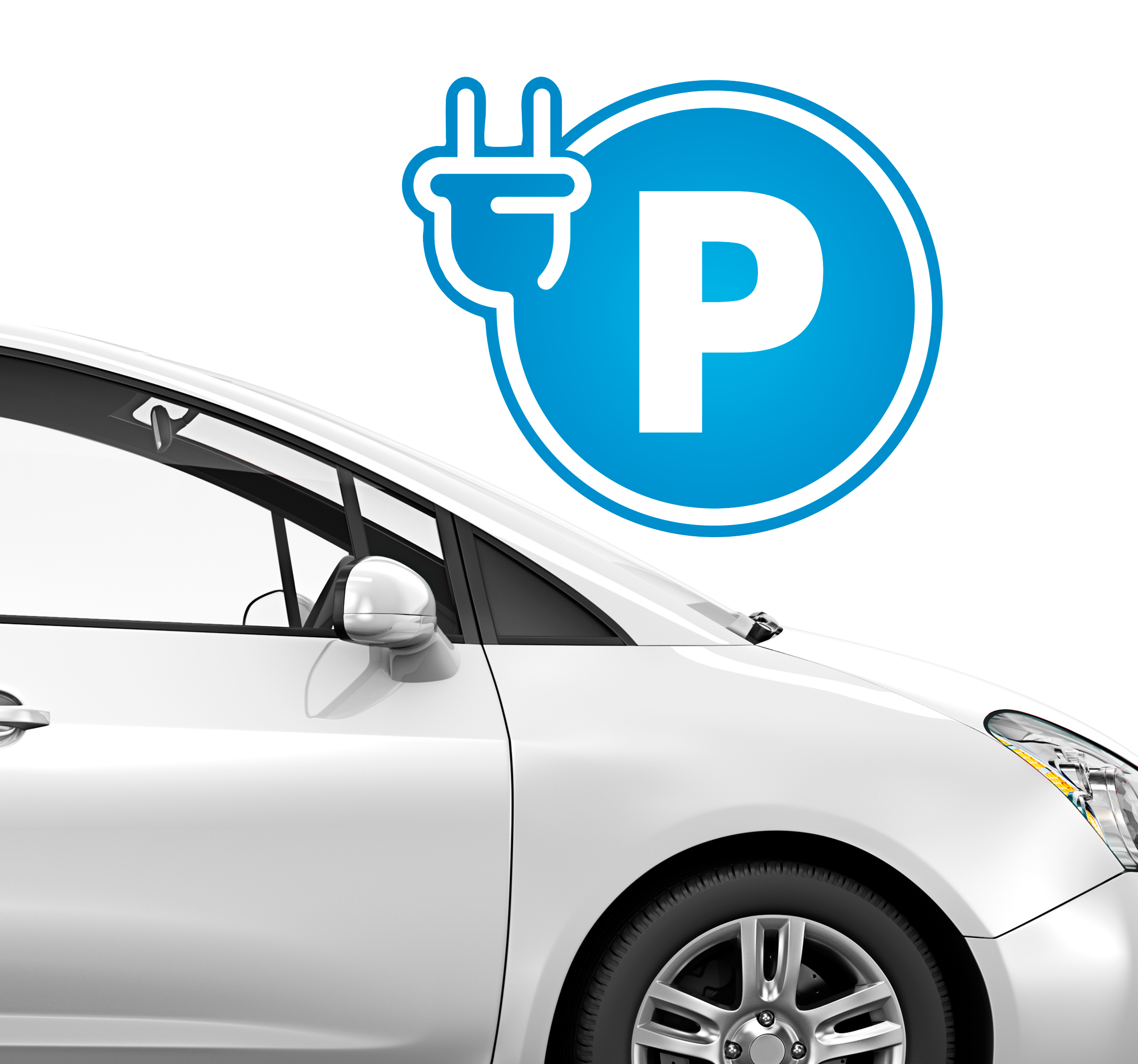 Adesivo per parcheggio per auto elettriche