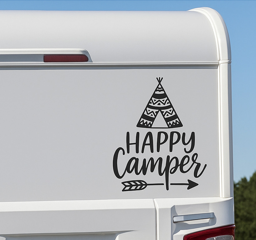 Adesivo per roulotte stile boho tipi