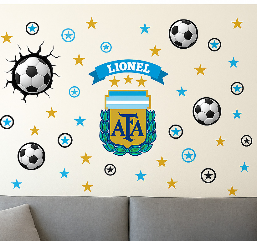 Tenstickers Muursticker argentijnse beroemde speler