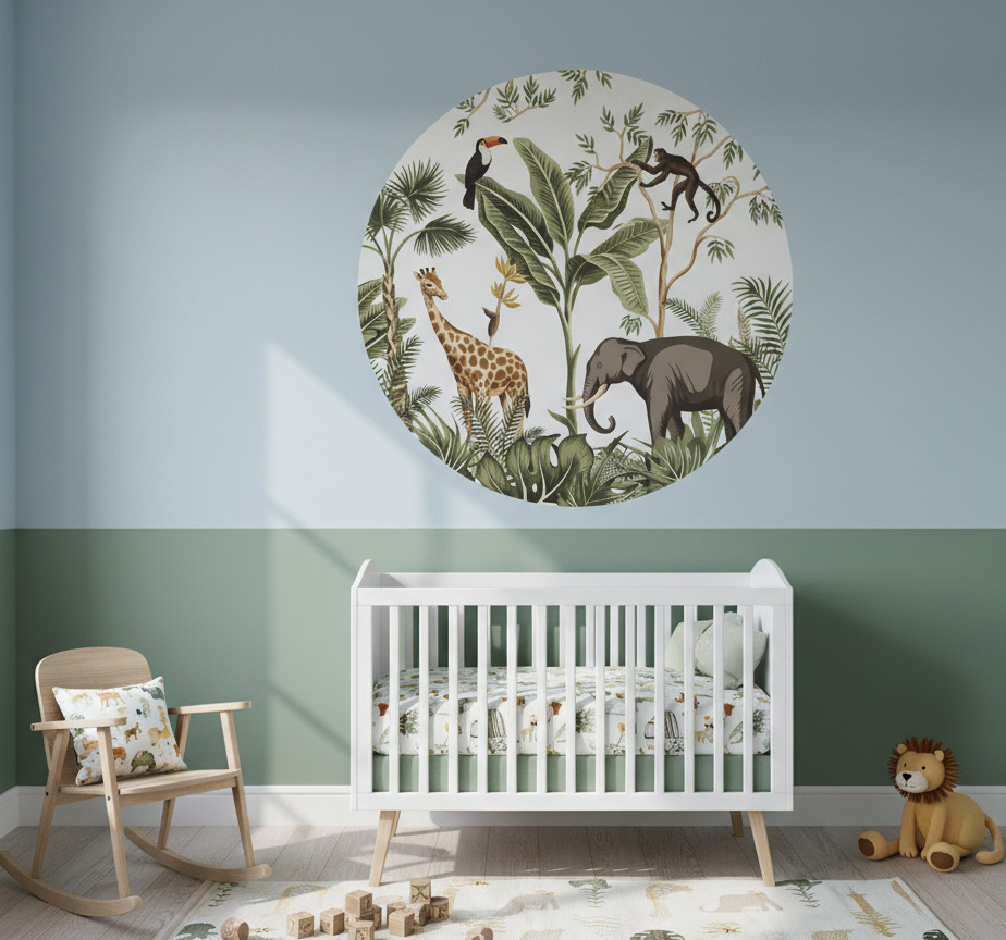 Tenstickers Muursticker safari muurcirkel