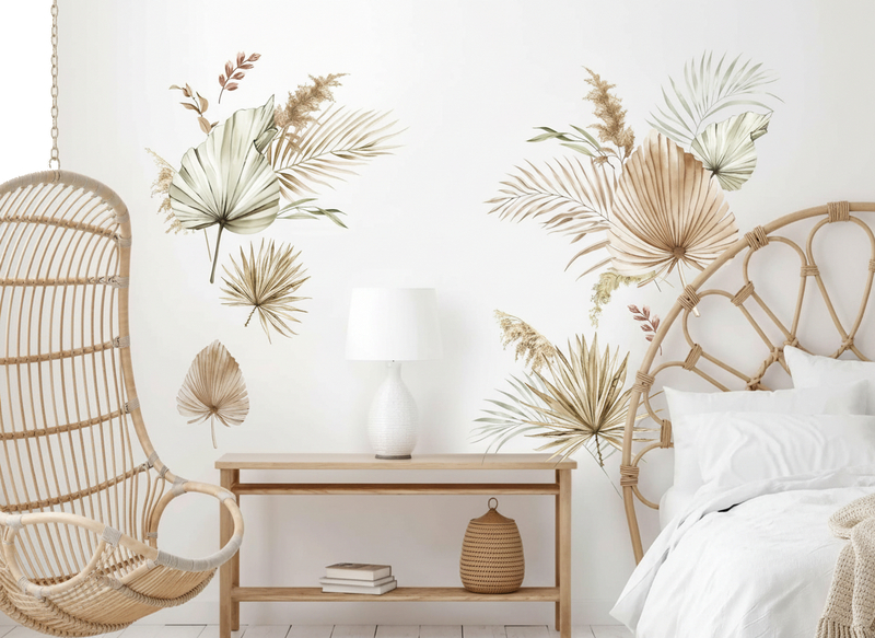 Tenstickers Muursticker tropisch gedroogd gras