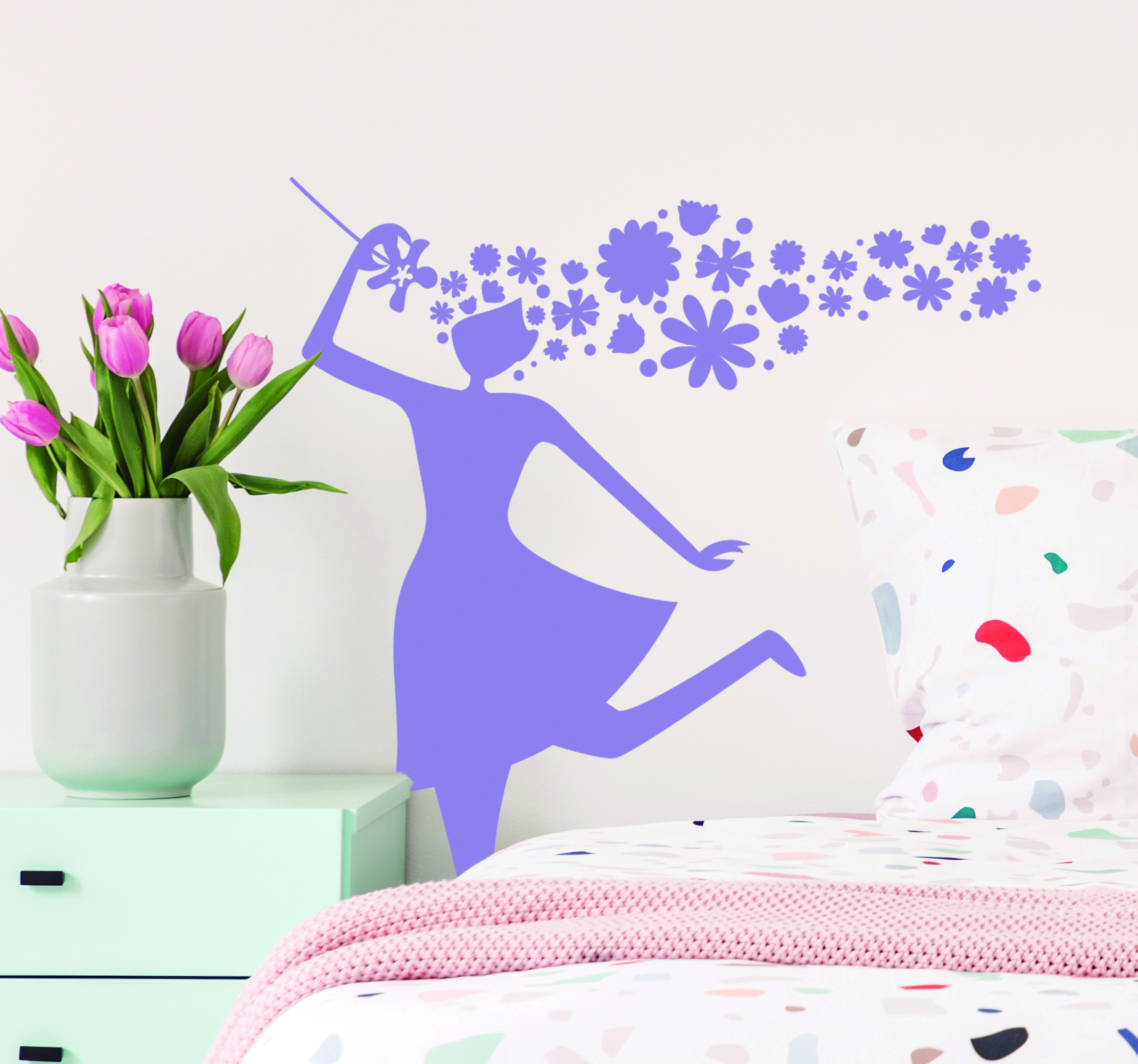 Tenstickers Silhouet stickers lente vrouw