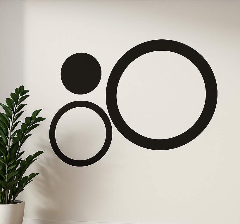 Tenstickers Muursticker moderne cirkelvormen