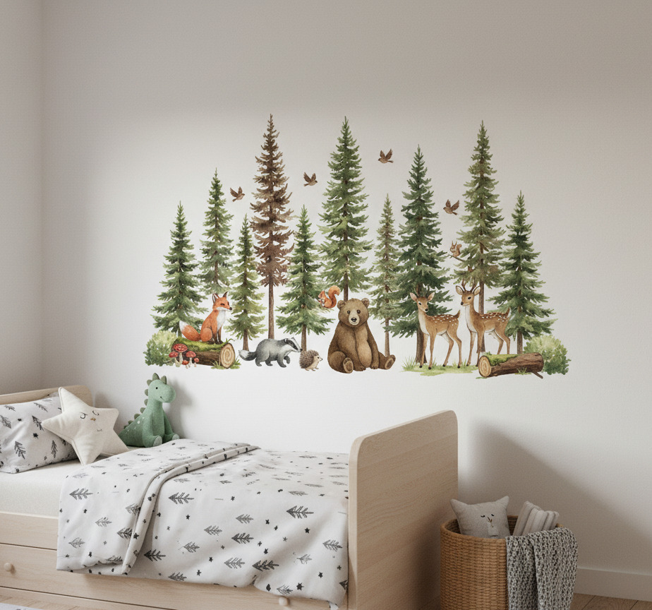 Tenstickers Muursticker wild forest heart