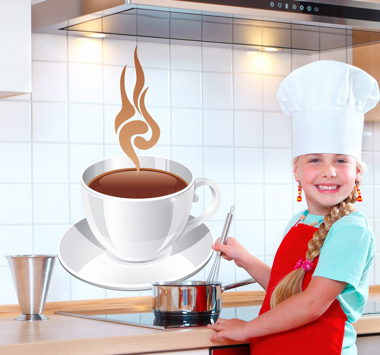 Tenstickers Sticker keuken tas koffie