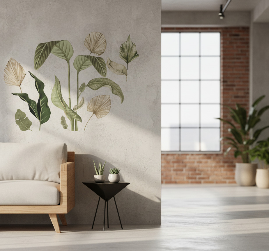 Tenstickers Muursticker shabby chic botanisch