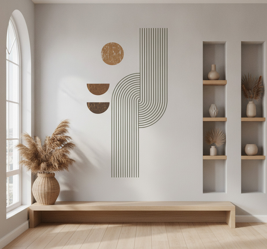 Tenstickers Muursticker abstract geometrisch boho decor