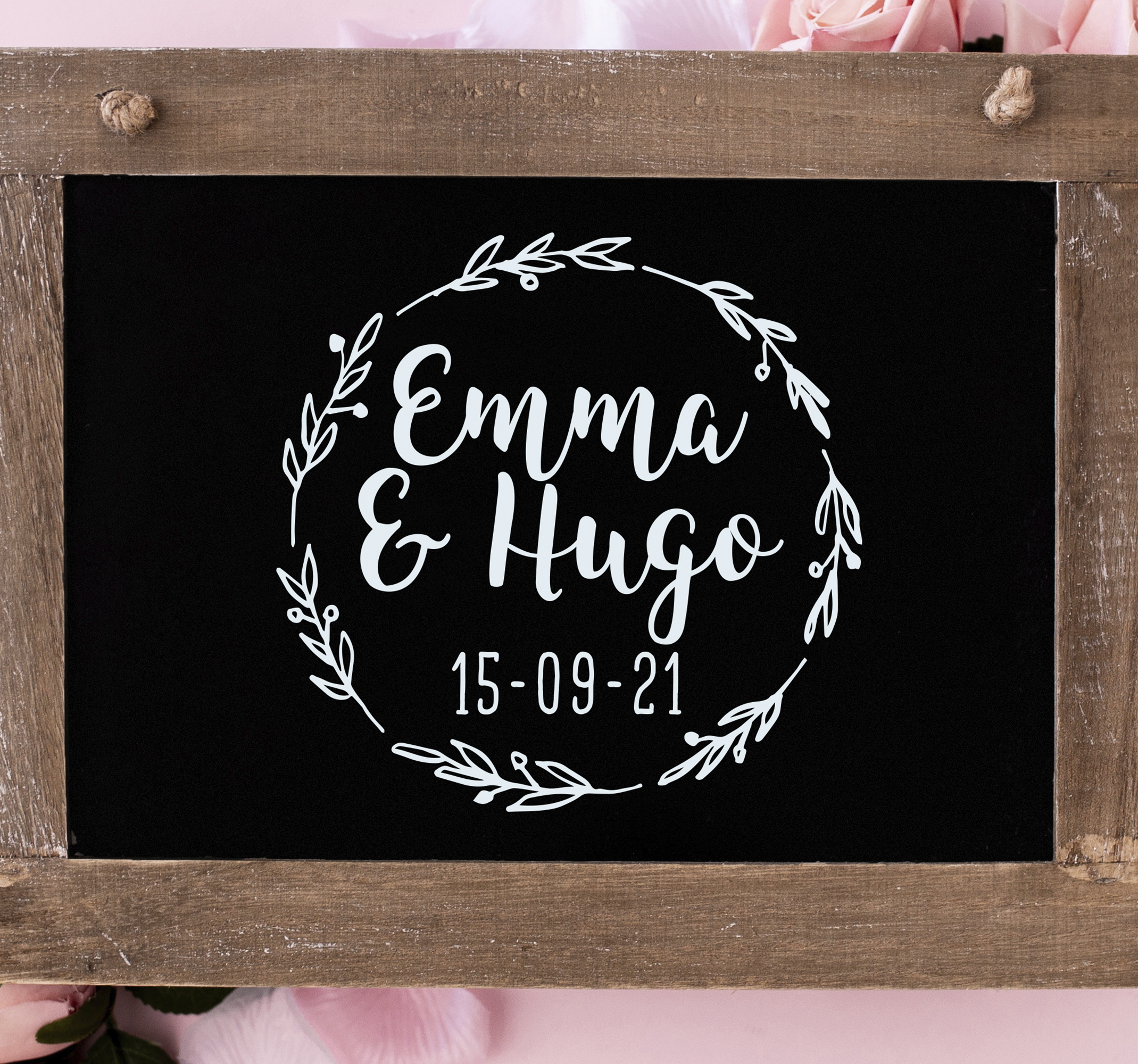 Adesivo personalizzato set adesivi corona matrimonio