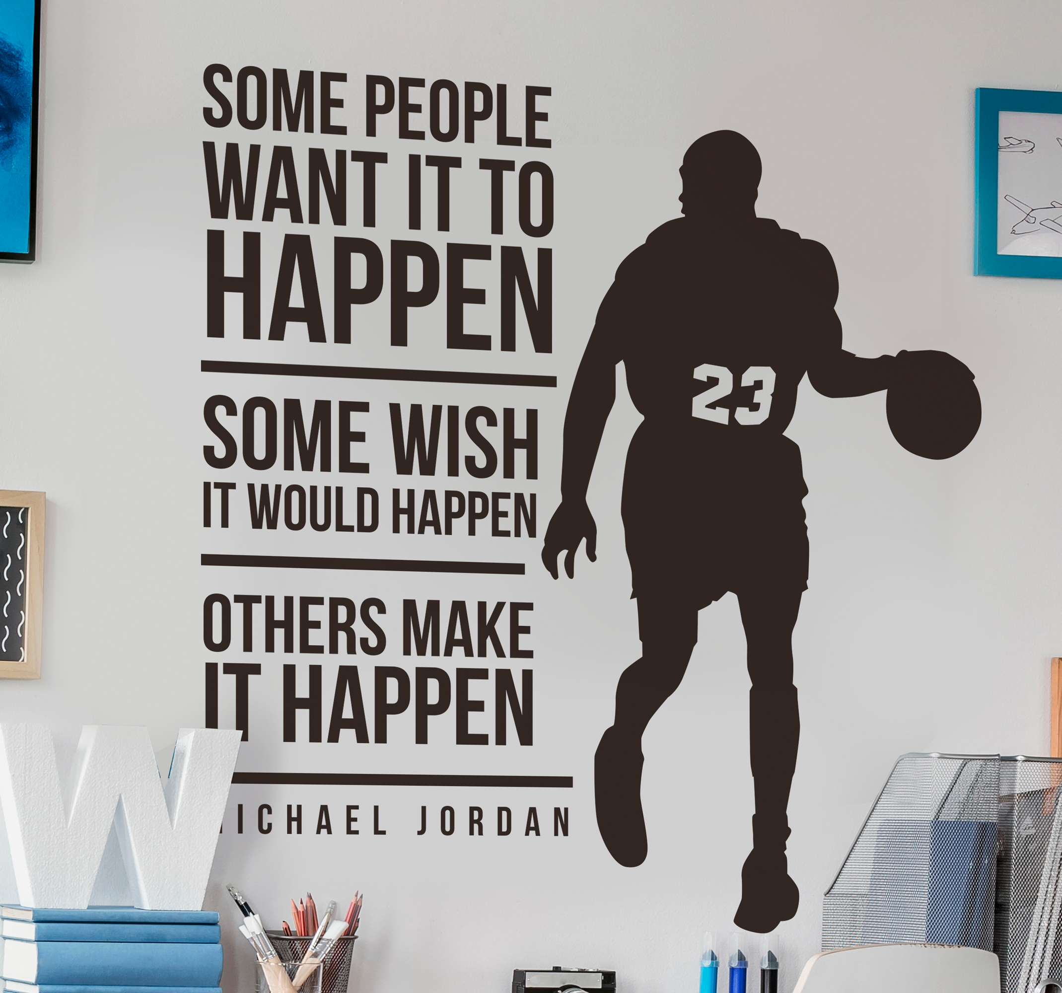Andere machen es möglich basketball wandaufkleber