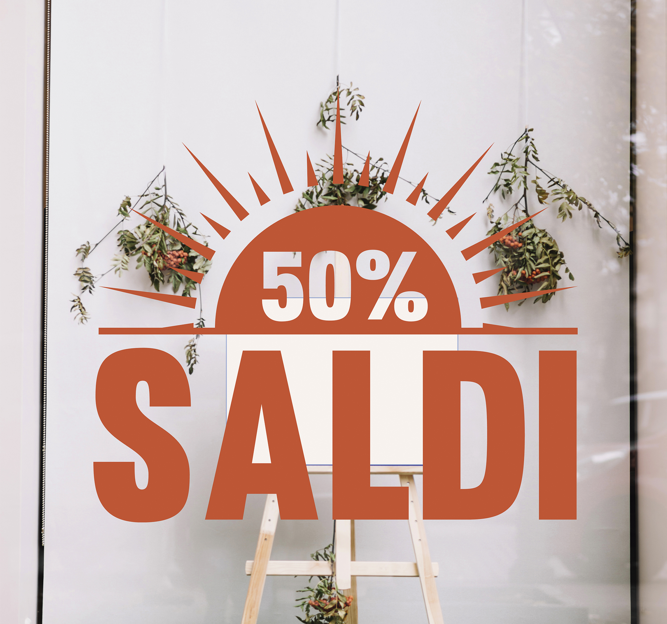 Vetrofanie saldi estivi percentuale personalizzata