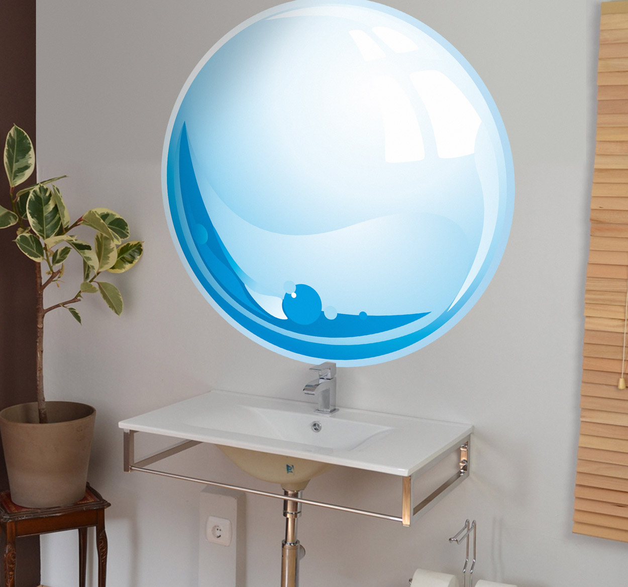 Tenstickers Muursticker bol met water