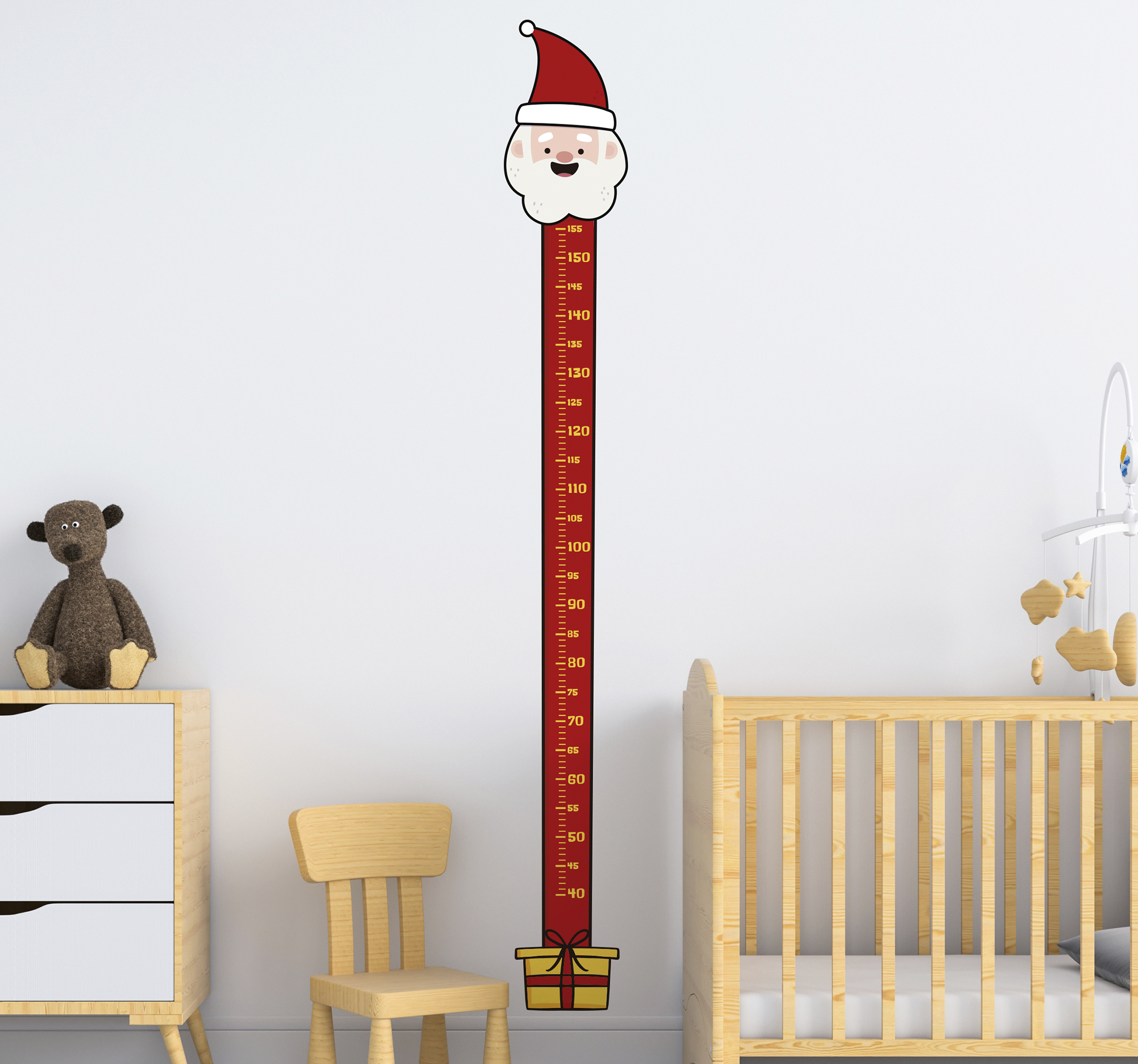 Kerst raamstickers groeimeter sinterklaas kinderen