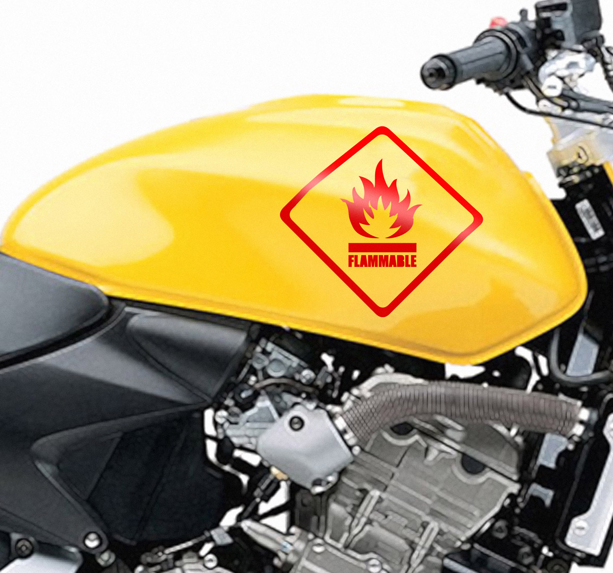 Sticker moto segnale infiammabile