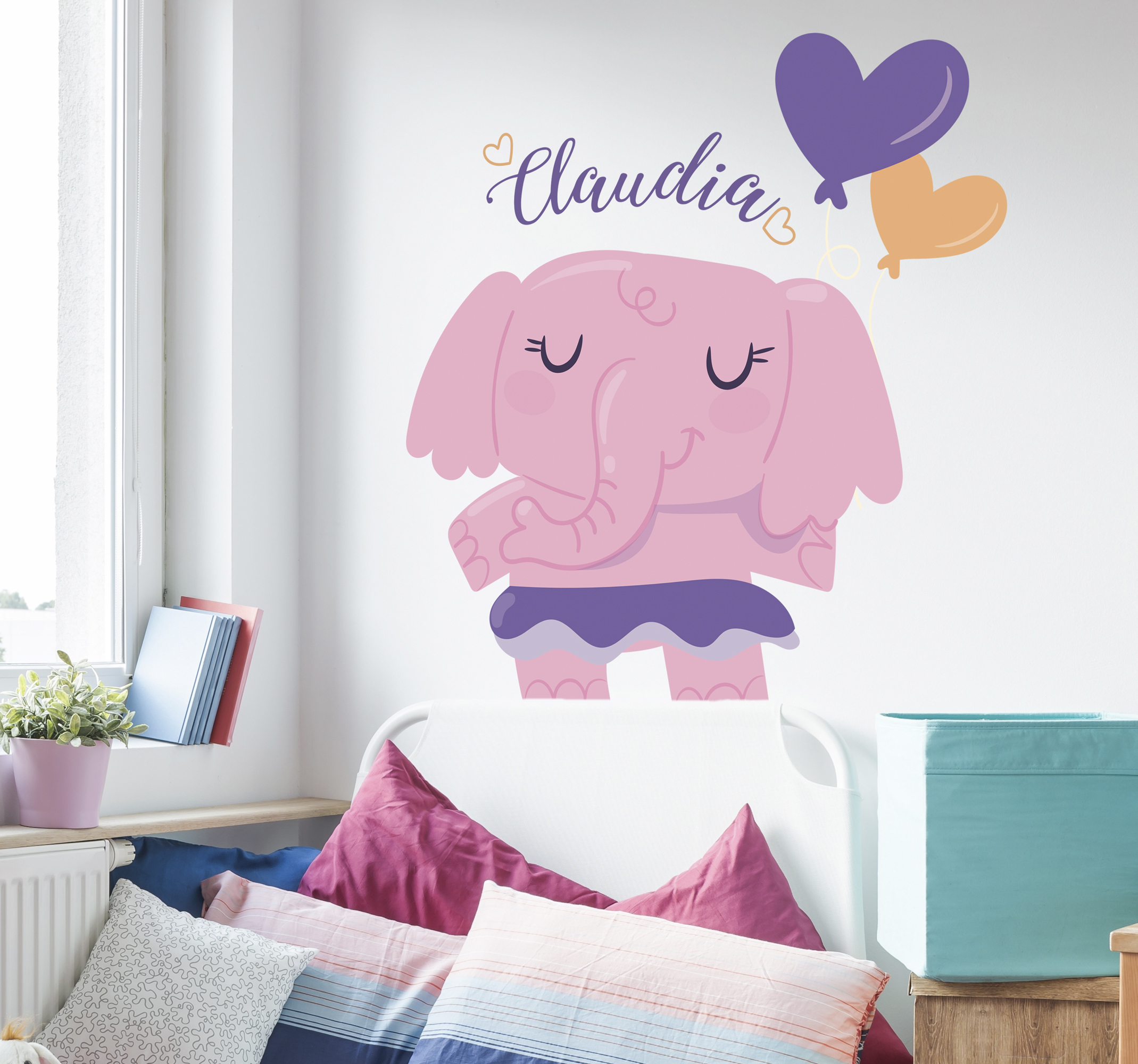 Tenstickers Muursticker Kinderkamer Olifant