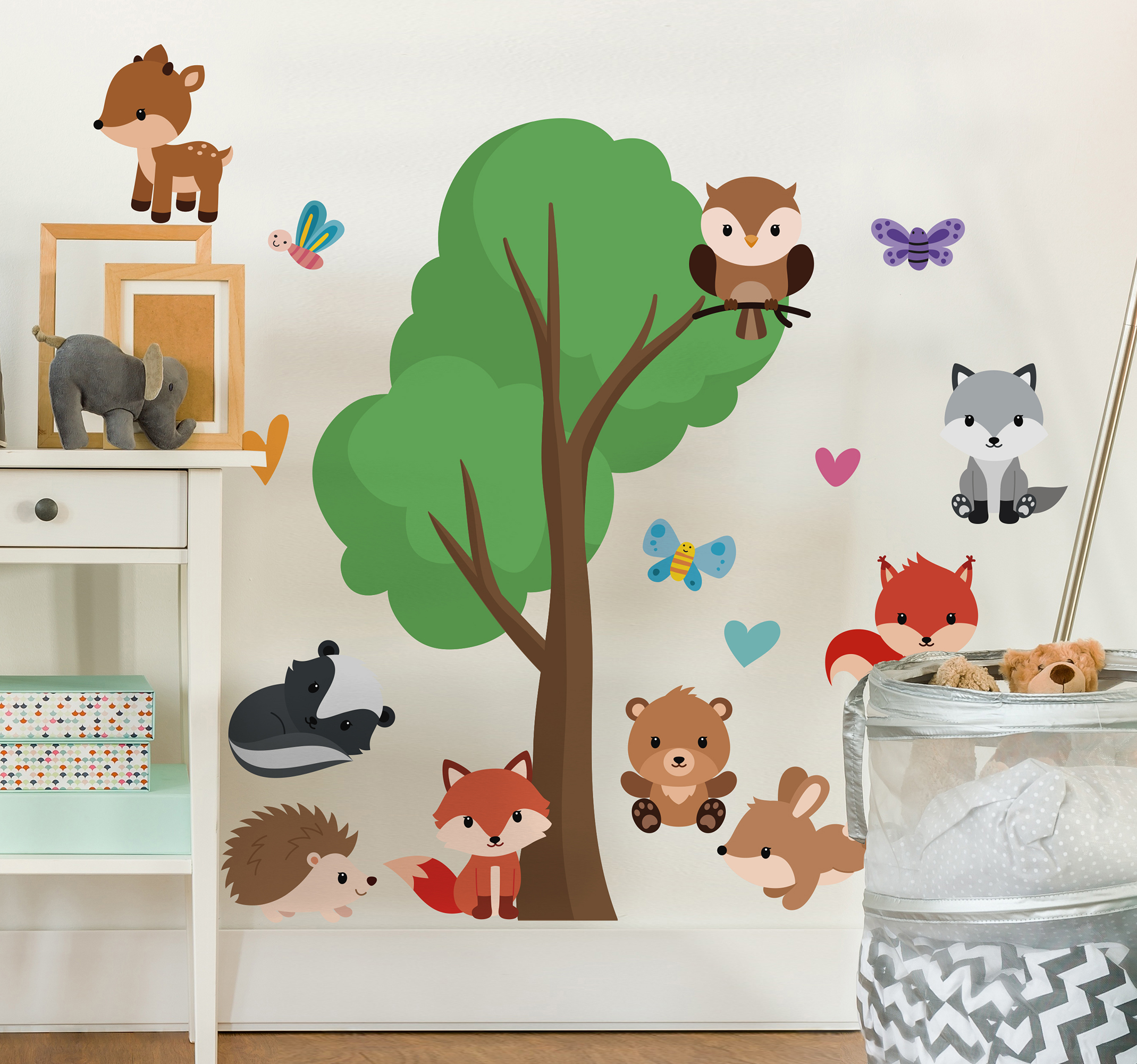 Tenstickers Wilde dieren stickers kinderkamer