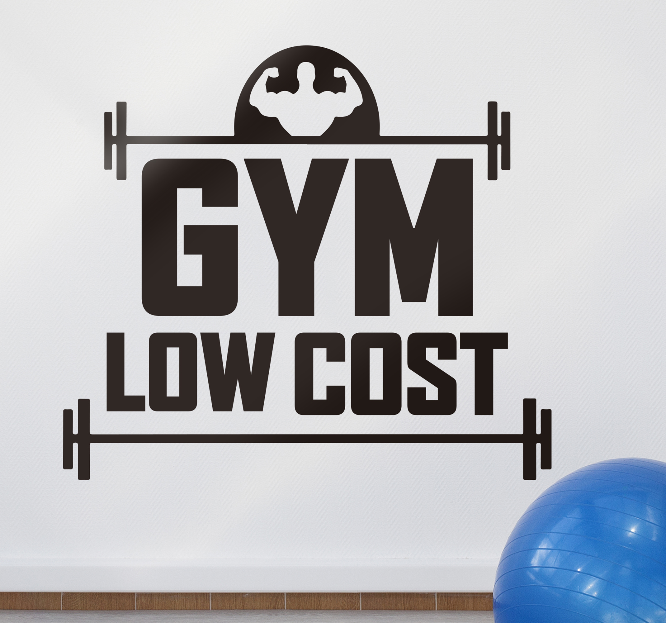 Adesivo murale sport low cost gym