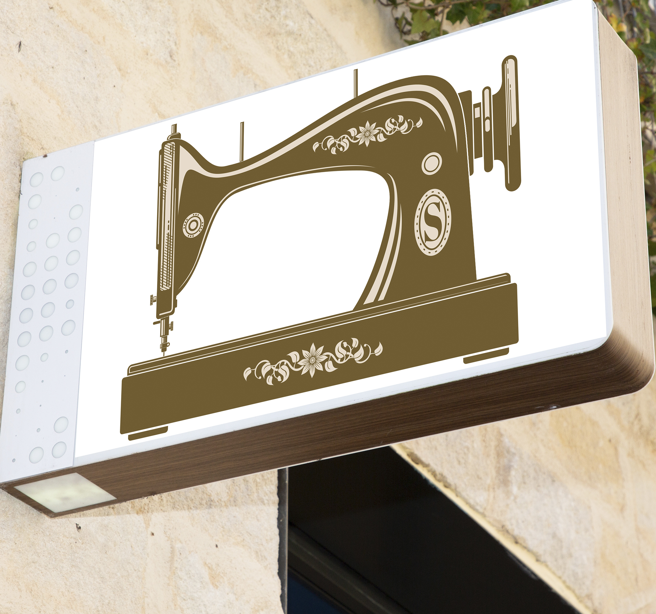 Sticker azienda macchina da cucire vintage
