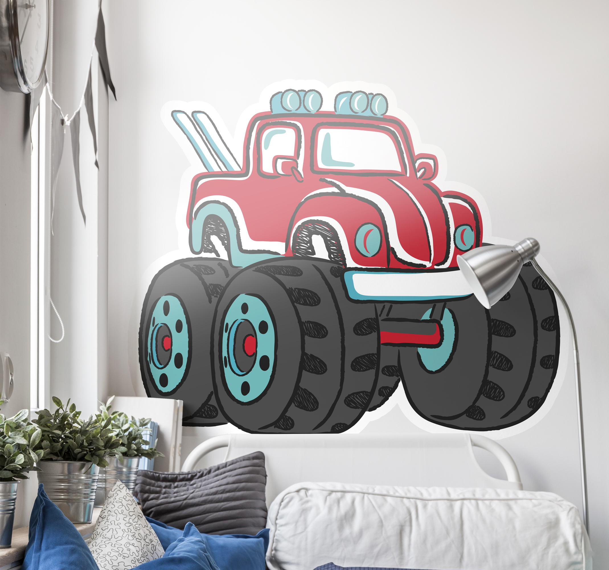 sticker auto monster truck