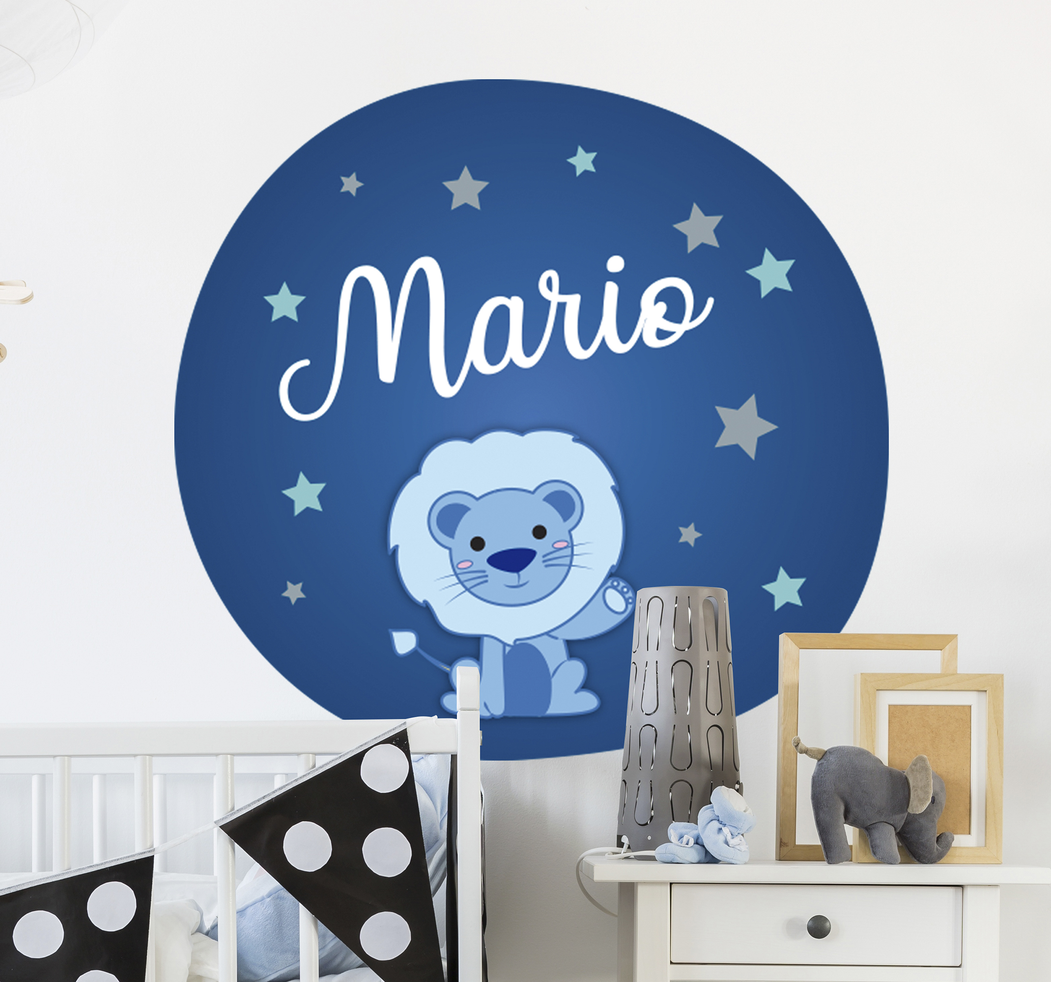 Tenstickers Baby leeuw illustratie sticker