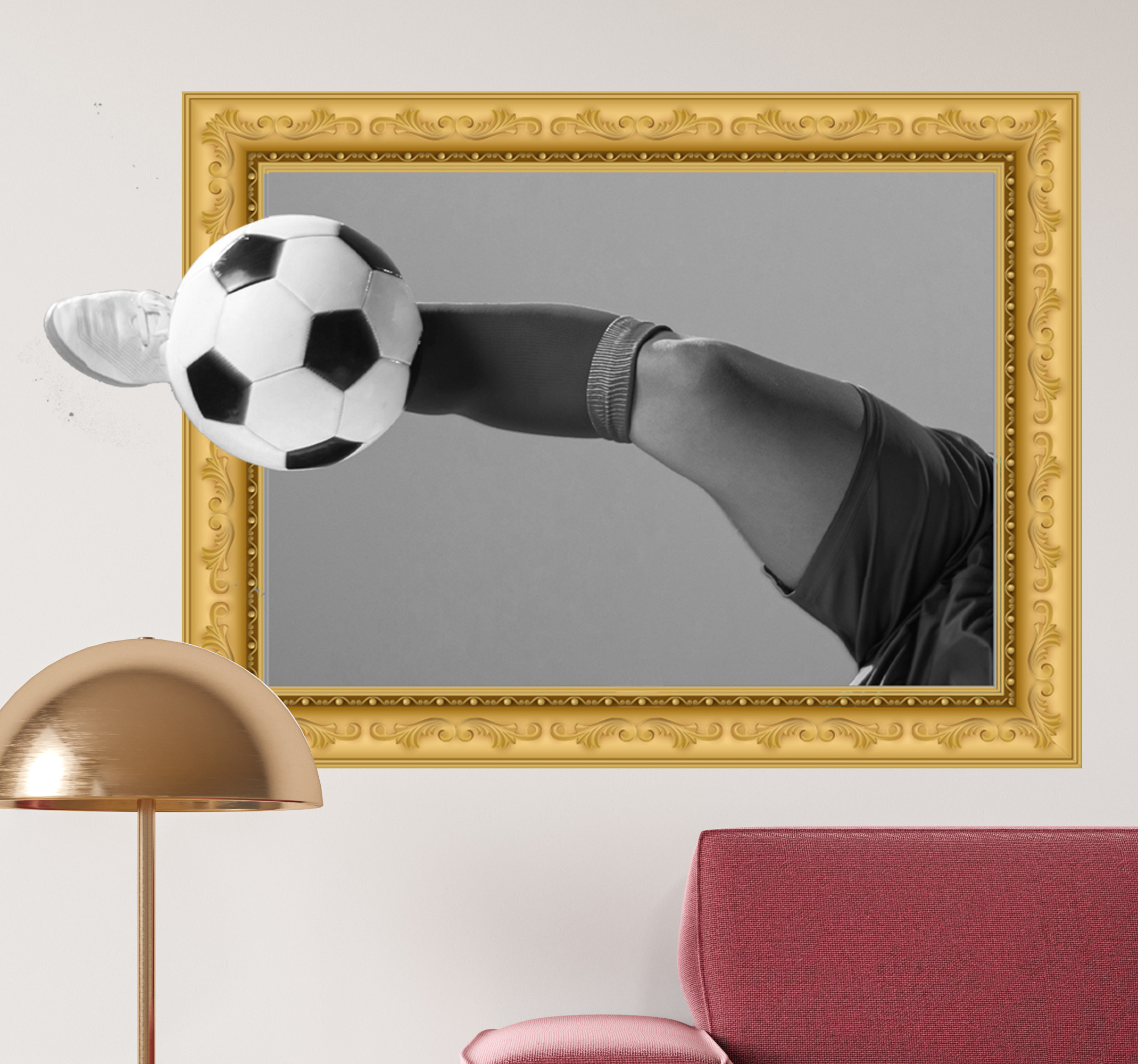 sticker cornice calcio 3d