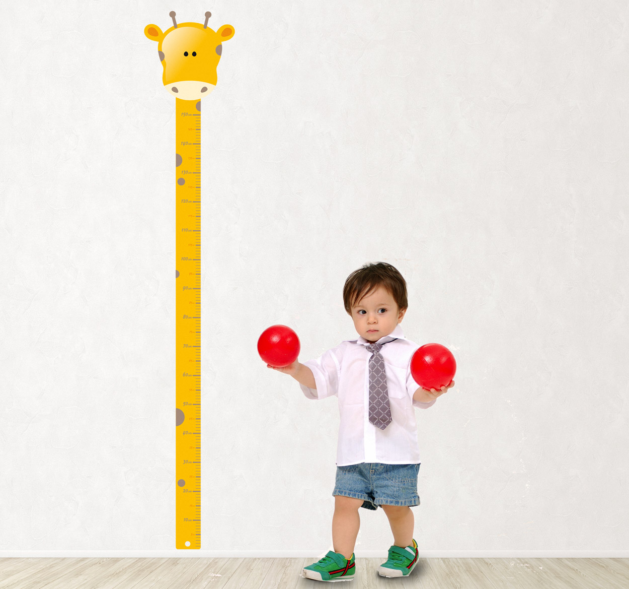 Tenstickers Sticker groeimeter giraf
