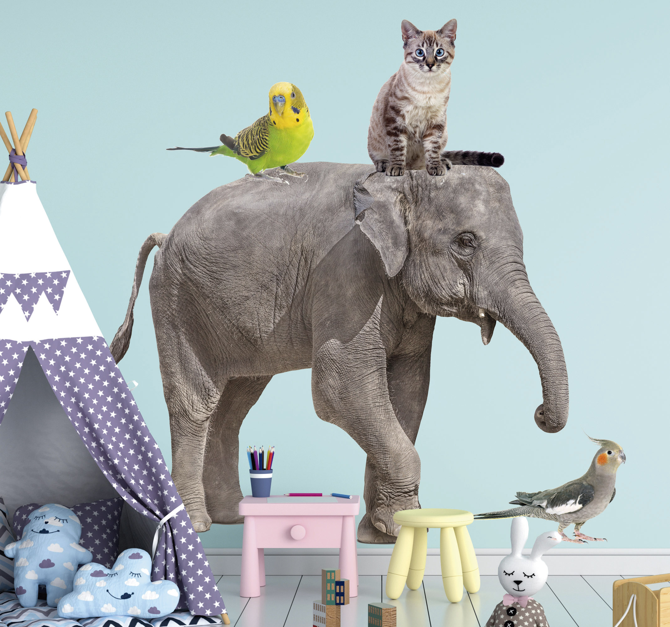 Tenstickers Diverse dieren wild dier zelfklevende sticker