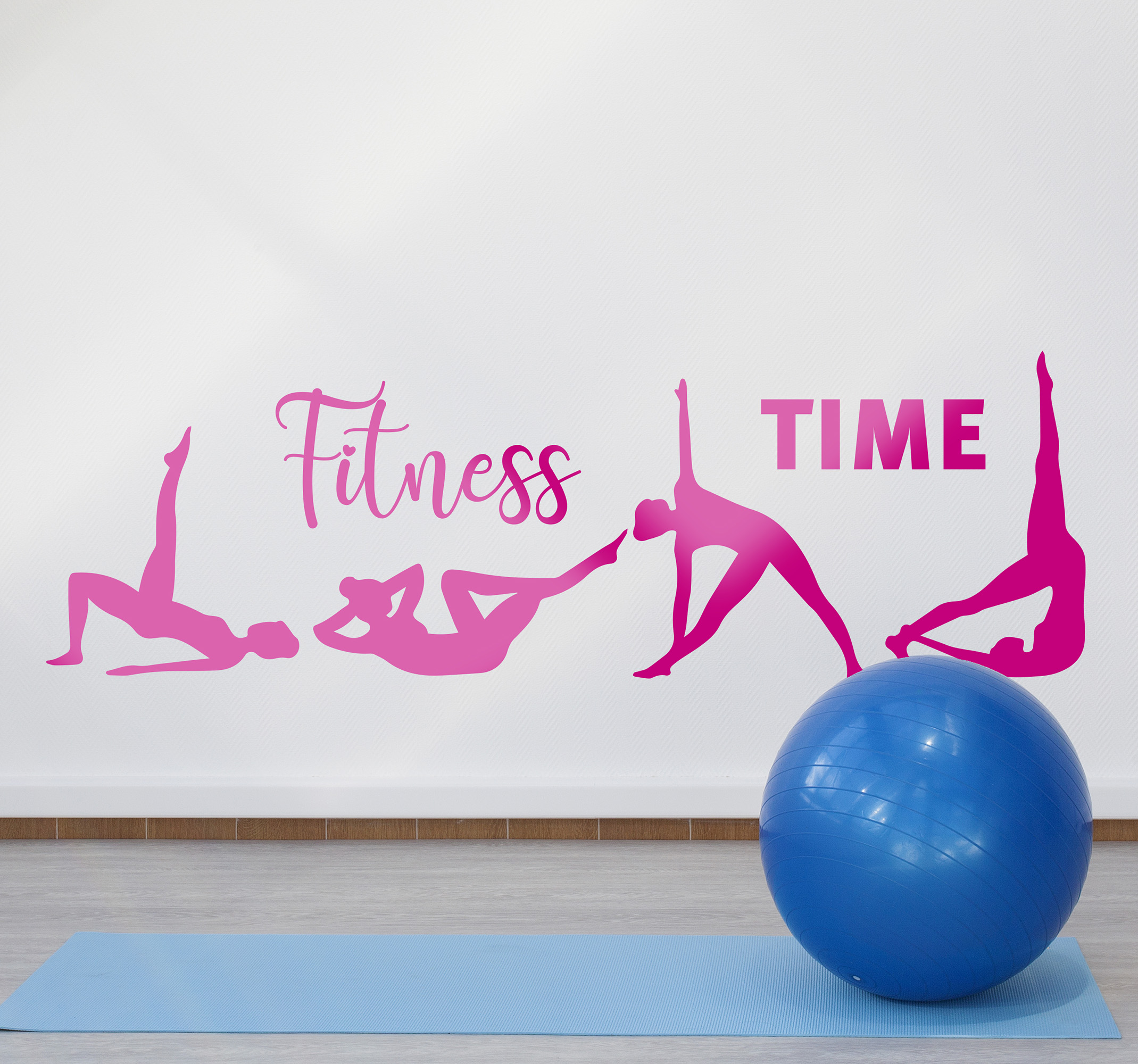 Tenstickers Oefeningen met zin fitness tijd muursticker