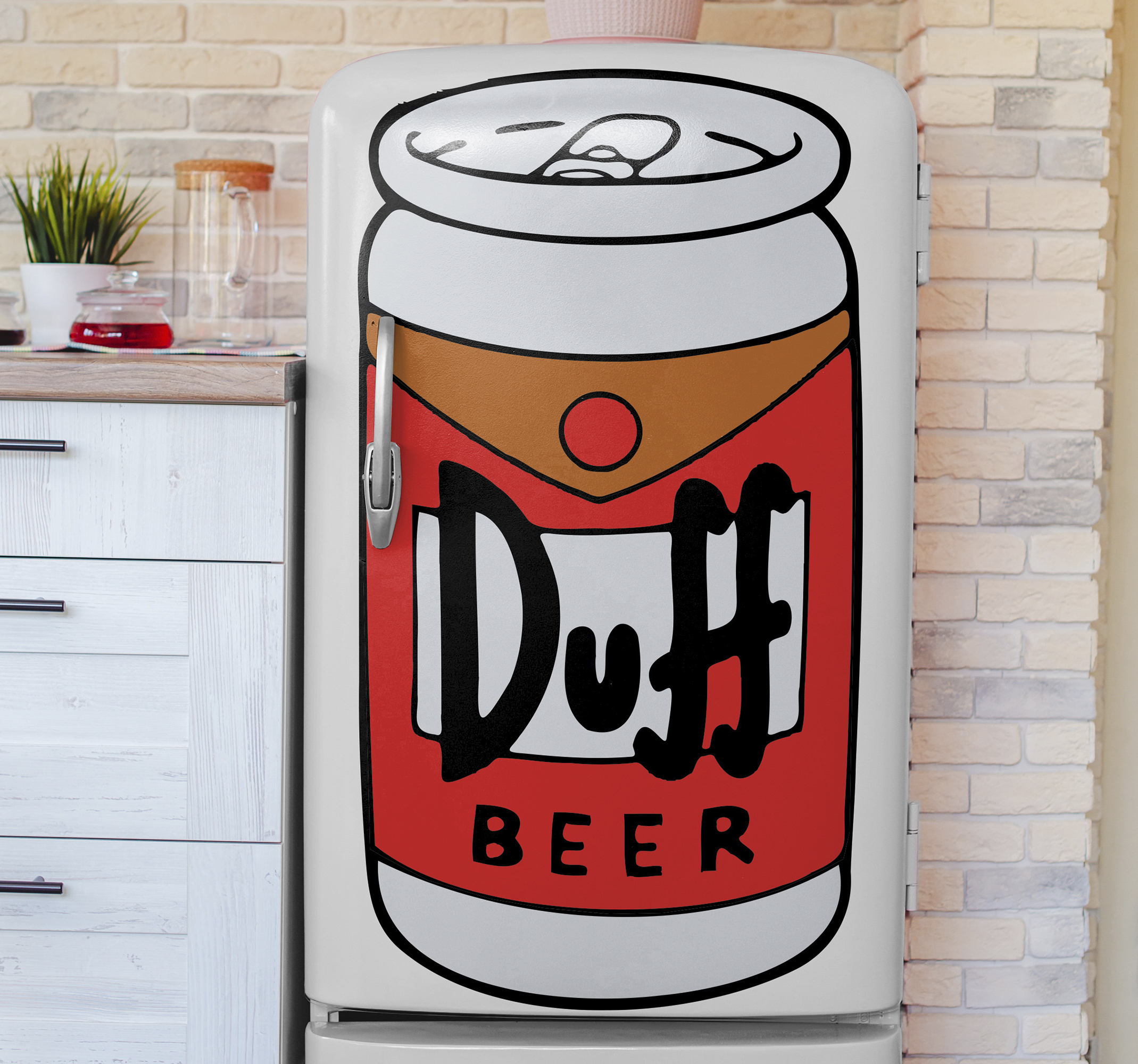 Adesivo frigo birra duff