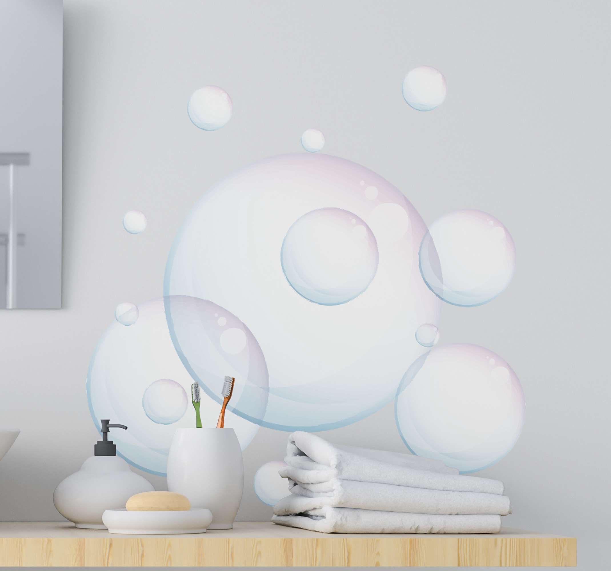 Tenstickers Tegelstickers badkamer Bubbels