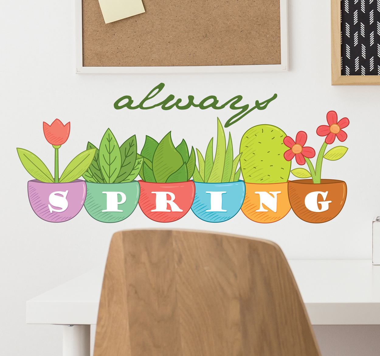 Tenstickers Sticker altijd lente bloemen