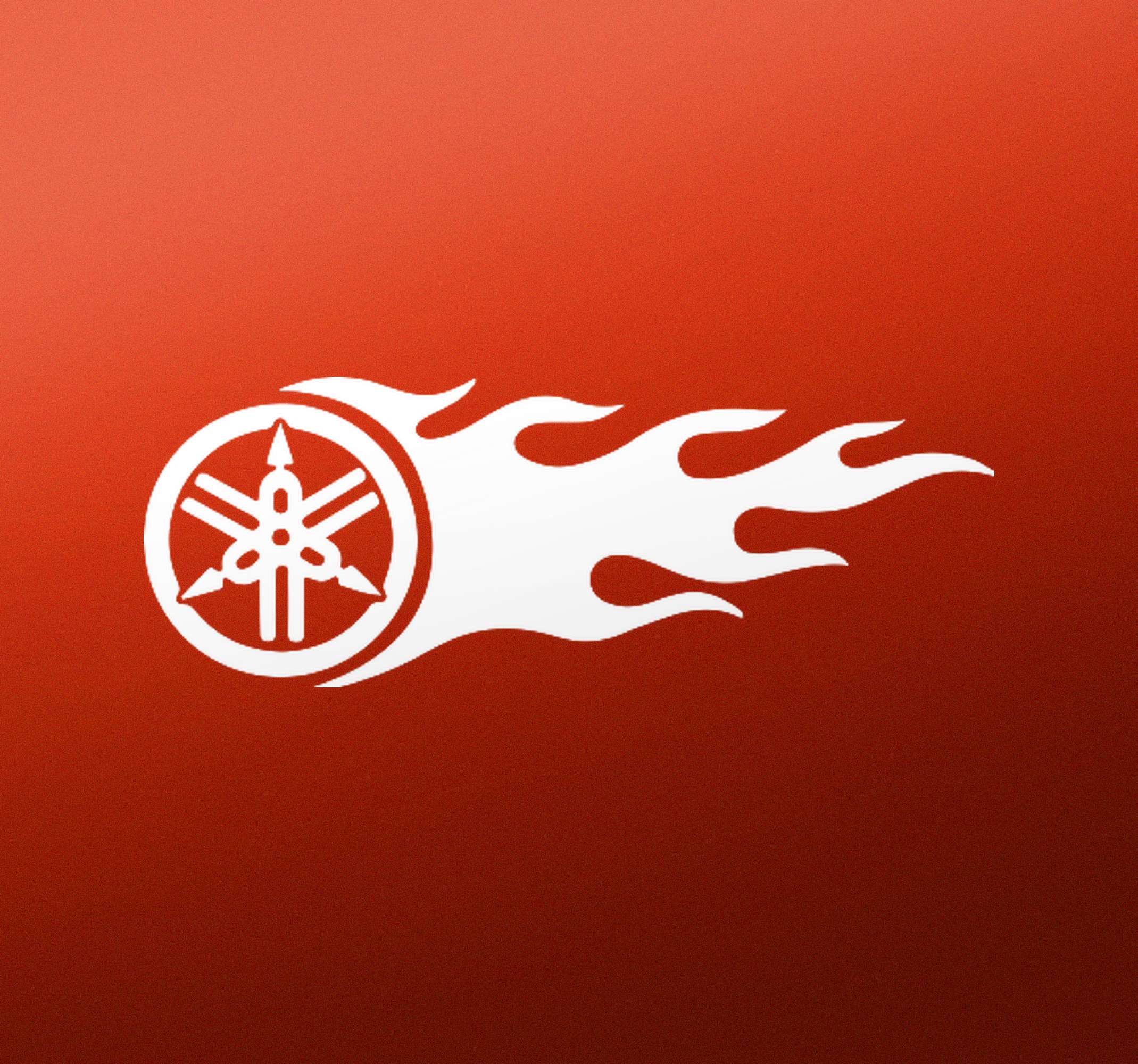 Adesivo per moto Design yamaha con fiamma