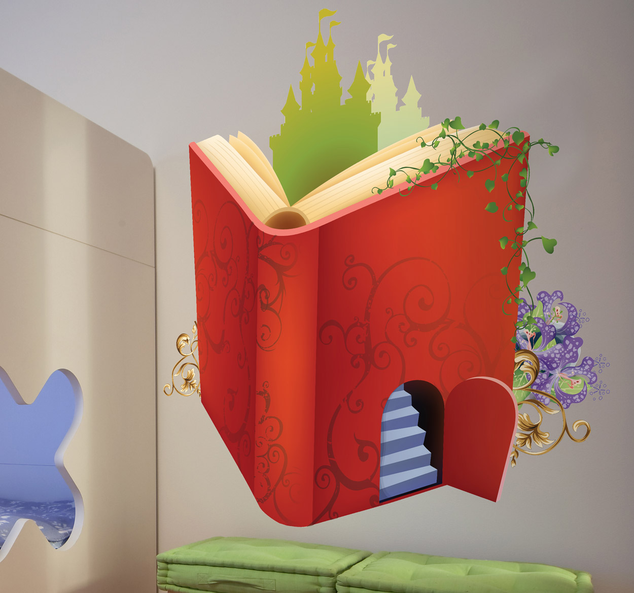 Adesivo bambini libro delle favole