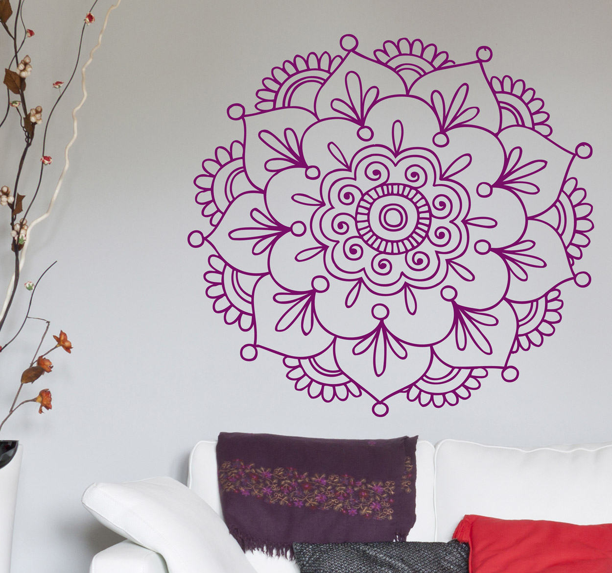 Tenstickers Sticker Indische Lotus Bloem