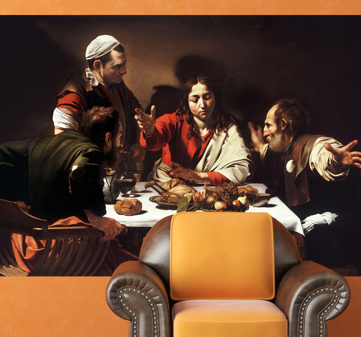 Adesivo murale Cena Emmaus Caravaggio
