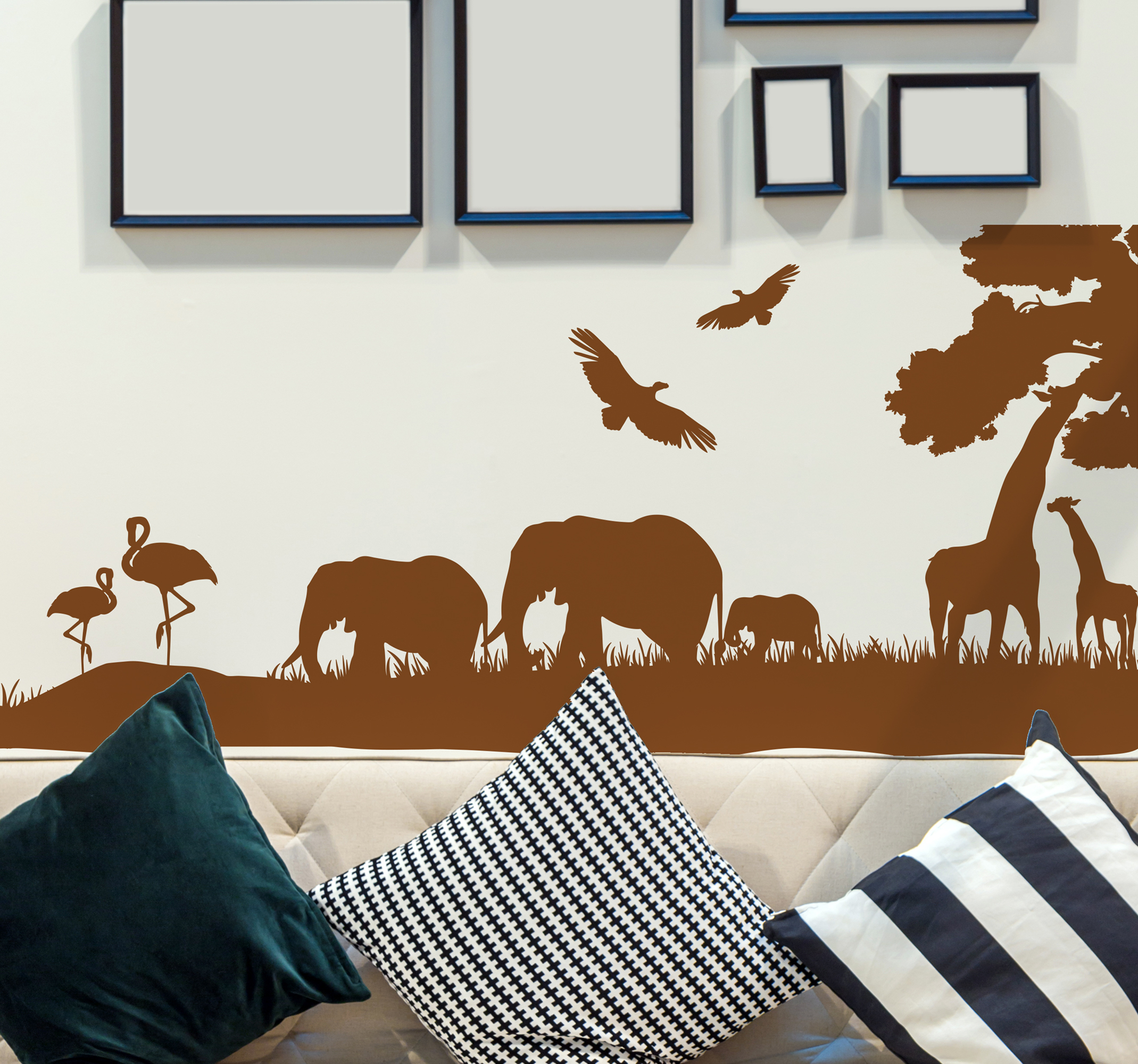 Tenstickers Muursticker Afrika savanne design