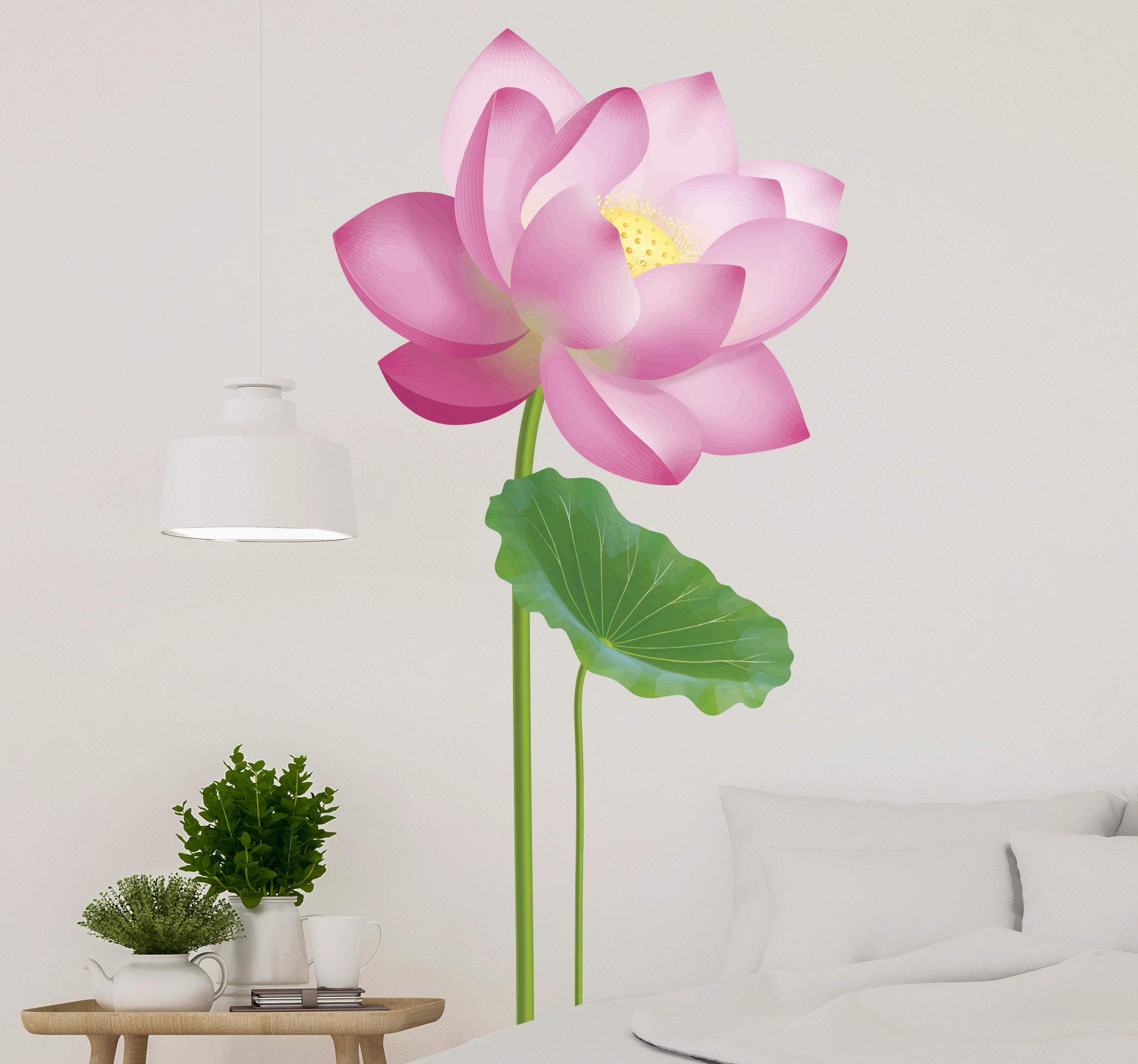 Tenstickers Bloemen muursticker lotus bloem